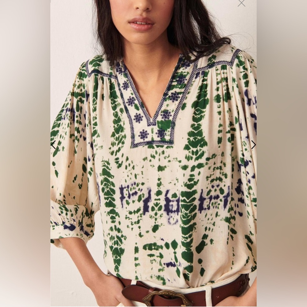 ba&sh Idris Tye Dye Blouse- size 3